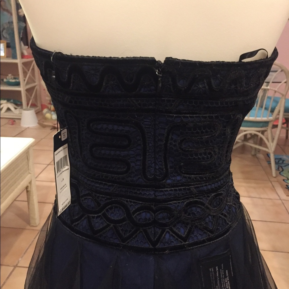 BCBG Navy and black long gown - Picture 5 of 6